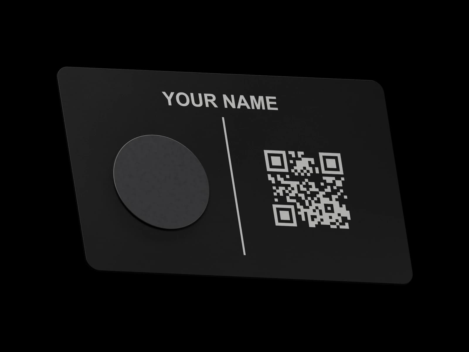 Black Pick Card photographed at a low angle, back side up